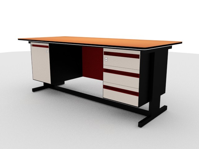 low poly office table preview image 1